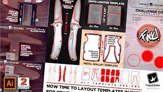 Fiber Laser Engraving Starter Kit Vector Design Bundle Timelapse video by Fragout Firearms