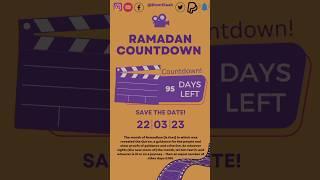 95 days to go ! #shorts #ramadan2023 #ramadan #ramzan #countdown