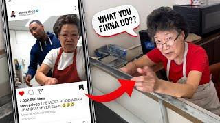 I asked Hood Asian Grandma to make $1,000 Cake! SHE YELLED AT ME