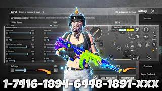 New Update 3.4 BestSensitivity Code + Control Settings Pubg Mobile/Bgmi Sensitivity 2024