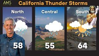 West Coast Thunder! California Bay Area LA Forecast - Wind - National Red Flag Warnings