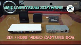 Test Video : SDI / HDMI Video Capture Boxes work with Vmix Livestream Software (as Camera Input ).