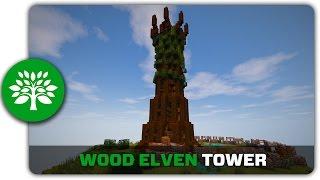 Minecraft Building Tutorial : How to build a Wood Elven Tower