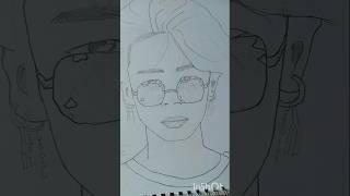 Bts jimin cute drawing #video #art drawing # subscribe my chennal