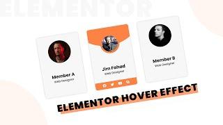 Elementor Animated Profile Card Effect | WordPress Elementor Pro Tutorial | Elementor Tips & Tricks