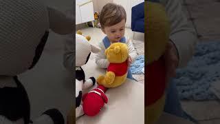 Cute Baby Aslan playing with teddy bear  #baby #monetization #contentcreators #babyboy #baby #cute