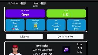FREE PRIZEPICKS MLB PICKS FROM PROPS MADE EASY FOR 6/21/25