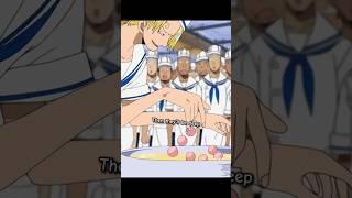 Sanji impress the Marines with his cooking 