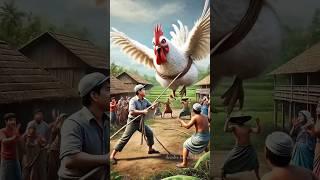 "The villagers made him ride on a hen, see what happened next! "#ai #baby