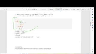 Top 10 Python MCQ on While and For Loops