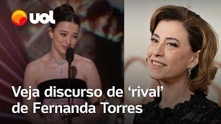 Fernanda Torres é superada por Mikey Madison que vence Oscar de Melhor Atriz; veja discurso