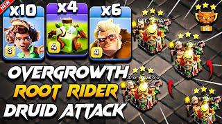 New TH16 ROOT RIDER DRUID Attack With OVERGROWTH Spell (Clash Of Clans) | Best TH16 Attack Strategy