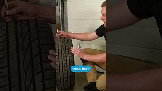 How to measure tire tread depth  #diy #automotive #roadsafety