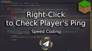 Right-Click to Check Player's Ping | Minecraft Spigot | @BesdCodes