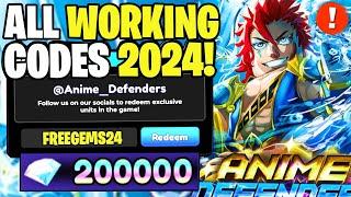 *NEW* ALL WORKING CODES FOR ANIME DEFENDERS IN SEPTEMBER 2024! ROBLOX ANIME DEFENDERS CODES