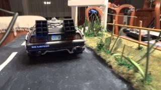 Back to the future De Lorean DMC Diorama 1/18 Sunstar hill valley SOLD