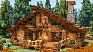 Minecraft: How to Build a Simple Survival House | Cabin House Tutorial