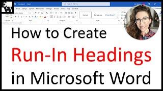 How to Create Run-In Headings in Microsoft Word (Indented & Left-Aligned)