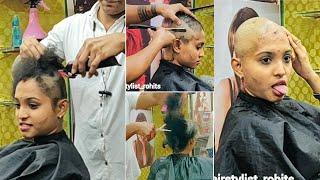 Headshave /Forced Girl Headshave / Indian women headshave 2021/Straight Razor Girl Headshave