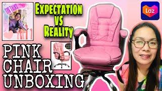 LAZADA SALE | CHEAPEST OFFICE or GAMING CHAIR | PINK CHAIR UNBOXING - Expectation VS Reality