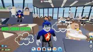 Restaurant Tycoon 2 BABY CHAIRS Update ( ROBLOX RESTAURANT TYCOON 2 ) Restaurant Tycoon 2 Update