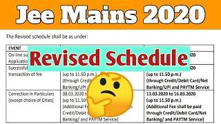 JEE Mains 2020-Revised Schedule