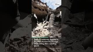 Shelling Damages Maternity Hospital in Donetsk