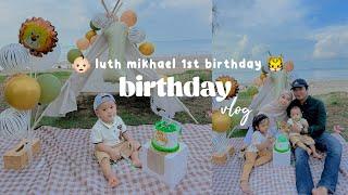 birthday vlog | luth mikhael first birthday | birthday deco idea for kids! 