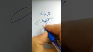 Akhtar Ali signature A letter sign #sign #signature
