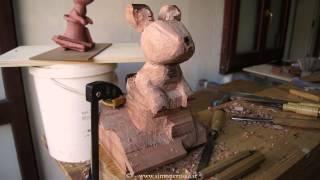 Wood Sculpture: "Smile and Magic" / Performing Phases - (sculpture / carving on wood)