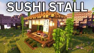 How to Build a Japanese SUSHI STALL in Your Minecraft World! 1.20 (**Materials in Description**)