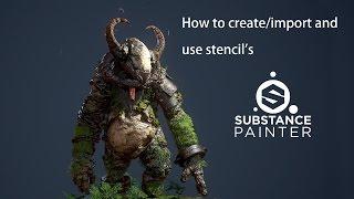 Substance Painter 2.5.3 How to add stencils and use them!