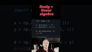 Find Euclidean distance between 2 points in Numpy #shorts #numpy