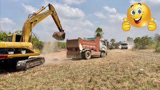 Liebherr 984 Excavator Loading Mercedes & MAN Trucks With Two Passes - Labrianidis Mining Works