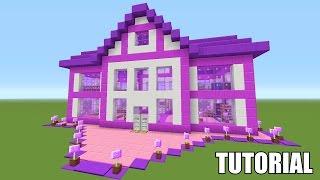 Minecraft Tutorial: How To Make A Barbie Dream House!! Survival House (ASH#39)