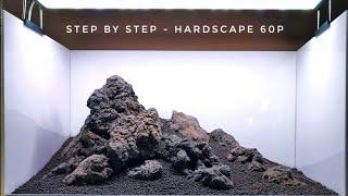 60P HARDSCAPE USING RELIEF STONE - STEP BY STEP AND GENERAL VIEW