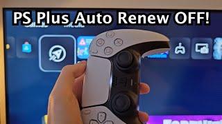 PS5: How to Turn OFF Auto Renewal for PlayStation Plus!