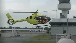 Landing Lifeliner 4 PH-DOC at his base at Groningen Eelde Airport