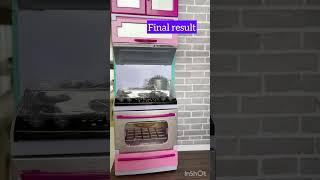 1:6 scale kitchen transformation #dollhouse #dollkitchen #craft #dollcollector