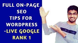 Live SEO - Google Rank 1 with 100% Proof | Learn ON-Page in One Video by OK Ravi