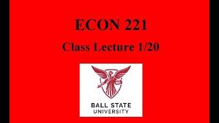 Recorded Class Lecture 1/21