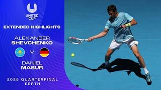 Alexander Shevchenko v Daniel Masur Extended Highlights | United Cup 2025 Quarterfinal