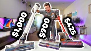 Is the $1,000 LG CordZero Auto Empty Vacuum Worth It?! (vs Dyson V15 vs Roborock H7)