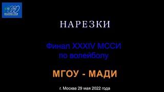 Нарезки Финал XXXIV МССИ по волейболу МГОУ-МАДИ 2021/22