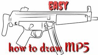 How to draw MP5 gun | drawing spot |