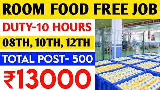 Room and Food free job in kolkata | Job in kolkata for freshers