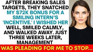 They Gave My $72,000 Bonus to a New Intern—But My Quiet Retaliation Left Everyone Stunned...