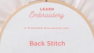 Embroidery 101:  How to Embroider a Back Stitch