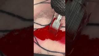 SLOW MOTION TATTOOING || 35MAG TATTOO NEEDLES CLOSE UP COLOR PACKING