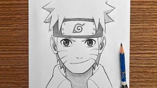 Anime sketch | how to draw Naruto Uzumaki easy step-by-step